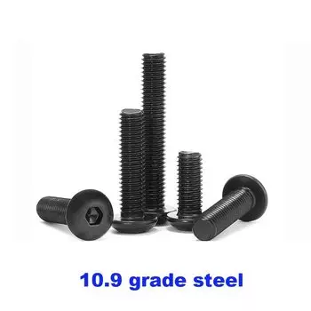 10/50 M2 M2.5 M3 M4 M5 M6 M8 304 A2-70 Нержавеющая сталь Черный класс 10.9 Шестигранная головка с шестигранной головкой Винт с шестигранной головкой ISO7380