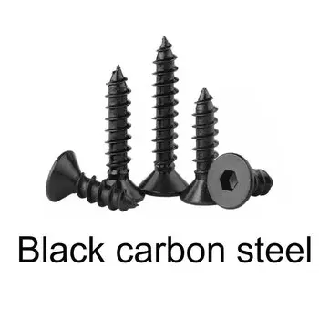 10/50 шт. M2 M2.3 M2.6 M3 M4 M5 M6 304 Шестигранная головка из нержавеющей стали с потайной головкой Самонарезающий деревянный винт