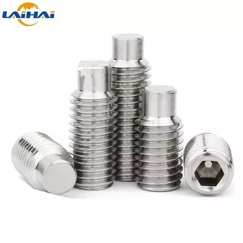 10/50 шт. M3 M4 M5 M6 M8 DIN915 304 Шестигранная головка из нержавеющей стали, набор винтов с шестигранным углублением, с концевым болтом