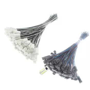 Цоколи для ламп G4 QINGYING, 10-50 шт., пластик, 10-100 см, белый, черный, 12В/220В