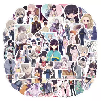 10/55PCS Anime My Happy Marriage Graffiti Stickers Aesthetic for Laptop Travel Luggage Wall Car Decoration Sticker Kids Toys