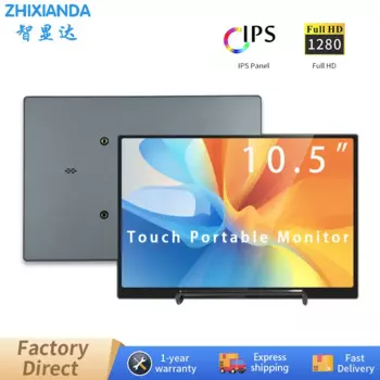 10,5 дюймовый 100% sRGB IPS Портативный Мини-Игровой сенсорный монитор широкий экран USB-C & HDMI для Raspberry Pi ПК ноутбука Xbox