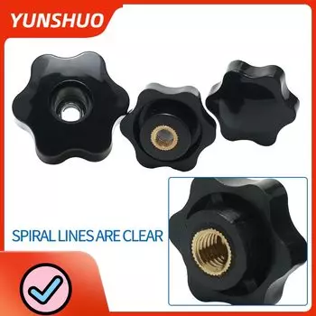 10/5 шт. M5 M6 M8 M10 сливовые гайки с затяжкой вручную, резьба ручки, звездочка, механические черные гайки с накатанной головкой, зажимная ручка, ручные гайки