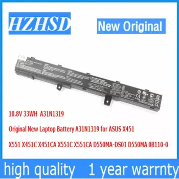 10.8V 33WH Original New A31N1319 Laptop Battery for ASUS X451 X551 X451C X451CA X551C X551CA D550MA-DS01 D550MA 0B110-0