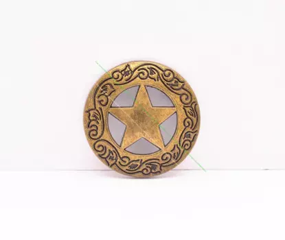 10 комплектов 28 мм винтажный латунный ковбойский Техасский ковбойский рейнджер Родео цветок Звезда кожевенное ремесло ремень кошелек Conchos Decor