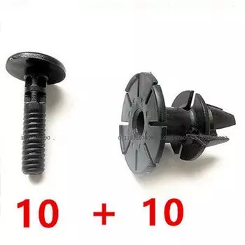 10 комплектов для BMW 5 серии E60 E61 внешний боковой порог юбка шпильки прокладки зажимы