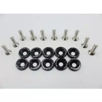 10 комплектов M6 JDM автомобильные модифицированные фотовспышки, шайба, бампер, двигатель, вогнутые винты, шайба для крыла, болты для поделок