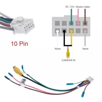 10-контактный RCA видеовход для камеры заднего вида адаптер проводки разъем Android радио