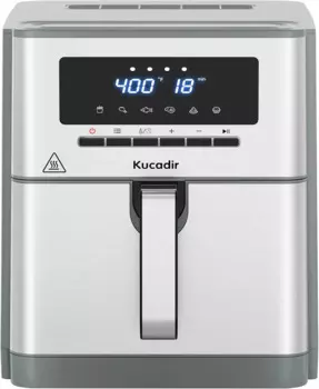 10 литров, большая аэрофритюрница для семей, аэрофритюрница с 6 функциями приготовления, 400 ° Температурный контроль F в 5. ° Увеличивается, керамическое покрытие Nonst