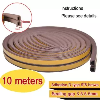 10 м DIEP тип оконная резиновая уплотнительная лента звукоизоляция пылезащитная дверная защита от атмосферных воздействий самоклеящаяся пенопластовая лента против столкновений
