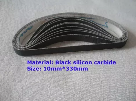 10 мм * 330 мм 60grit-10pcs 80grit-10pcs 120grit-20pcs абразивный шлифовальный ремень для пневматической ленточной шлифмашины 40 шт./лот
