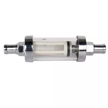 10 мм 3/8 "Универсальный хромированный стеклянный топливный фильтр автомобильный бензиновый дизельный встроенный многоразовый