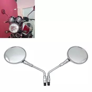 10 мм круглое боковое зеркало заднего вида для HONDA CB250 CB400 CB400SS CB500 CB600 CB750 CB1100 CB1000 CB1300 VT750 SHADOW 400