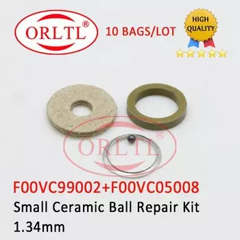 10 пакетов FOOVC99002 с FOOVC05009, уплотнительные кольца для форсунки с общей топливной магистралью, черные шарики, наборы для ремонта форсунки 0445110