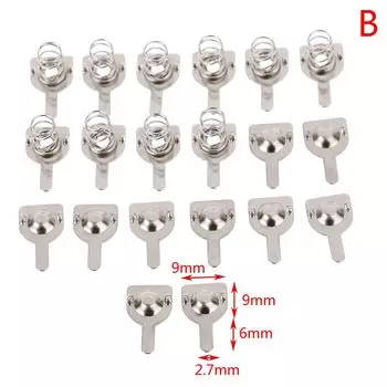 10 пар/9x9 мм запасная металлическая пружинная Контактная Пластина серебристого цвета для AAA