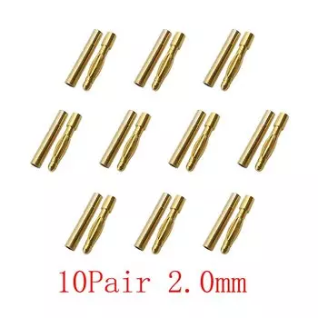 10 пар, штекеры для разъема типа банан, 2,0/3,0/3,5/4,0 мм