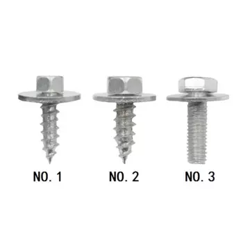10 шт. Авто кузов Шестигранные Болты Винты Автомобильные Крылья металлические заклепки оцинкованные серебряные крестовые винты