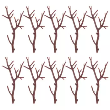 10 Pcs Christmas Simulation Plastic Antlers Accessories Snowman Hand Arm Branch DIY Pendant Stems Plants Tree Branches Crafts