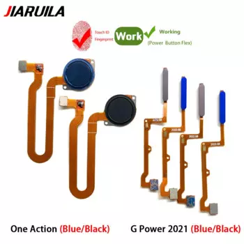 10 Pcs For Moto One Action Macro G10 G Power 2021 Home Button FingerPrint Touch ID Sensor Flex Cable Ribbon Replacement Parts