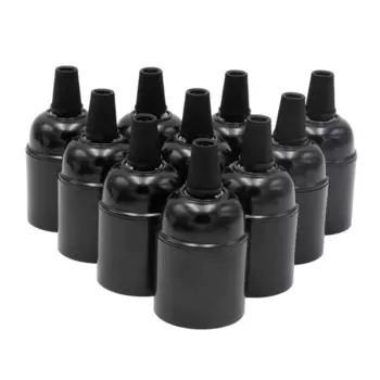 10 Pieces 50pieces CE E27 Bakelite Plastic Lamp Holder Threaded Edison Bulb Base Socket Pendant Light Fittings