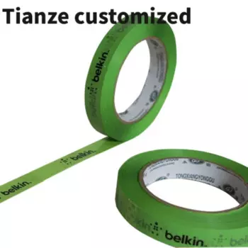 10 piecescustomGreen BOPP Tap High Quality Custom Logo Print White Black Adhesive Gum kraft paper packing Tape Bopp Carton Se