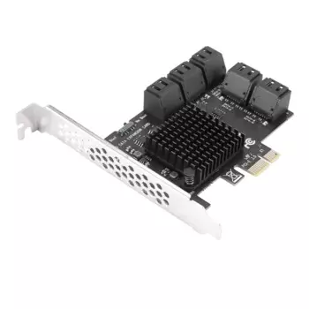 10-портовая карта расширения SATA 3.0 к Pcie X1 Адаптер PCI Express SATA SATA3 6G Конвертер с радиатором для Windows