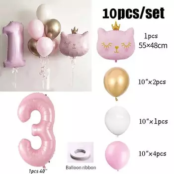 10 розовых фольгированных шаров Яобенер 40 дюймов