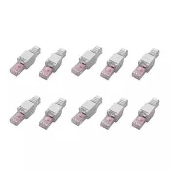 10 сетевых разъемов без инструментов, RJ45 CAT6 LAN UTP Кабельная вилка без инструментов Cat5 Cat7, установочный кабель, соединительный кабель
