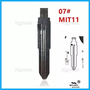 10 шт. 07 # KD заготовки ключа MIT11 MIT11R металлические Неразрезанные заготовки для Mitsubishi для Keydiy KD Xhorse VVDI JMD