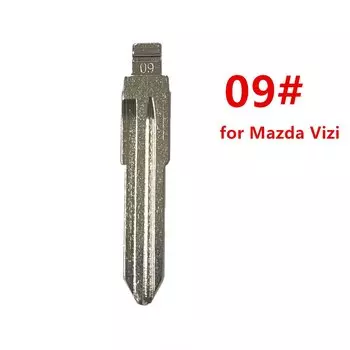 10 шт. 09 # металлический Автомобильный ключ без рисунка флип-флип для Mazda Vizi для Keydiy KD Xhorse VVDI JMD полотно дистанционного ключа