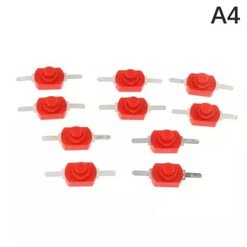 10 шт. 12*8 мм мини-кнопочный переключатель ВКЛ./ВЫКЛ. Для электрической фототехники 250 ярдов самоблокирующийся 1 А В переменного тока