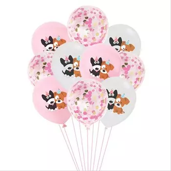 10 шт., 12-дюймовые латексные шары с мультяшной собакой YHZNXH