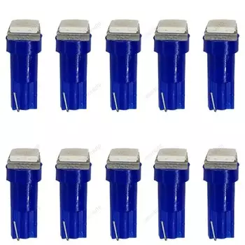 10 шт. 12 В салон автомобиля лампа T5 Led 5050 SMD авто клин приборная панель индикаторная лампочка белый красный желтый зеленый синий