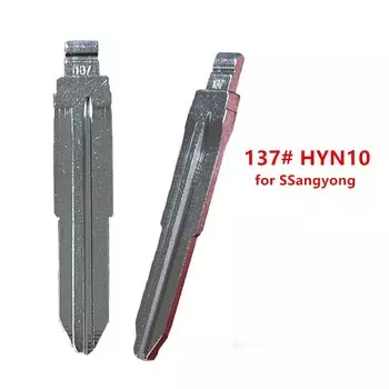 10 шт. 137 # HYN10 дистанционный Автомобильный ключ без надписей для Ssangyong для Keydiy KD Xhorse VVDI JMD металлический необработанный без надписей флип-телефон