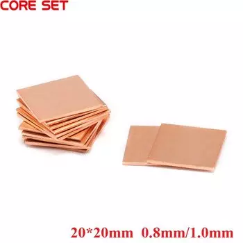 10 шт. 20*2 мм 0,8 мм/1,0 мм ноутбук Медь лист пластина полосы ШИМ Термальность Подушка радиатора лист для GPU Процессор чип VGA Оперативная память охлаждения