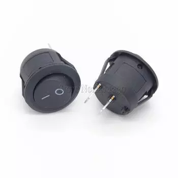 10 шт., 23 мм диаметр, большой фотоэлемент, Круглый, черный, белый, красный, 2-контактный переключатель ВКЛ./ВЫКЛ., 10 А/125 В, 6 А/250 В