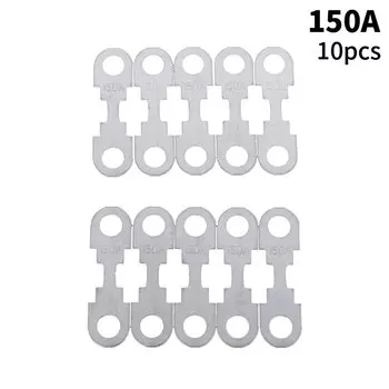 10 шт. 30A-150A 32VDC автомобильный плоский цинковый лист предохранитель для автомобиля предохранитель круглый отверстие вставка предохранитель автозапчасти