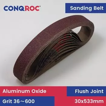 10 шт. 30x533 мм шлифовальные ленты из оксида алюминия 1-3/16 x 21 дюйм абразивные ленты P36 ~ 600