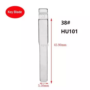 10 шт. 38 # HU101 KD Key Blade для Ford Focus для KD Keydiy Xhorse VVDI Пульты Универсальный No 38 Необрезанные металлические заготовки для дистанционного ключа автомобиля