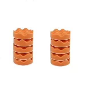 10 шт. 3-дюймовая полировальная подушечка, пенопластовая дрель, губка, полировальные подушечки, 80 мм, флокированные автомобильные буферные подушечки для полировки деталей, очистка воском