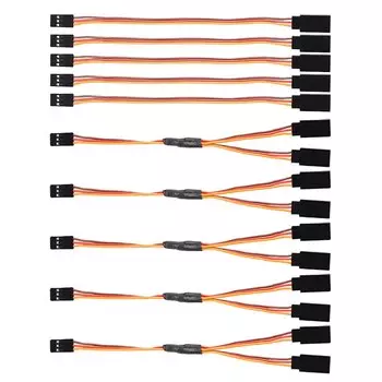 10 шт. 3-контактный удлинитель сервопривода JR 1-JR штекер на 2-гнезда JR Y-образный удлинитель сервокабель для радиоуправляемых автомобилей грузовиков самолетов сервоприемник