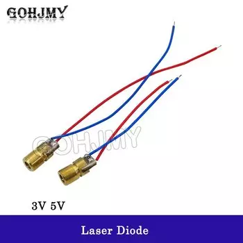10 шт. 3 В/5 В лазерная головка лазерный диод заостренная медная полупроводниковая лазерная трубка 6 мм внешний диаметр GOHJMY