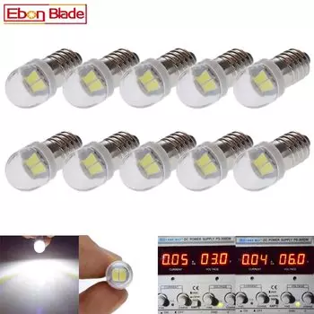 10 шт. 3 В 6 В постоянного тока E10 1447 светодиодный 5630 2 SMD винтовой светодиодный светильник для фонарика велосипедные фонари ксеноновый белый