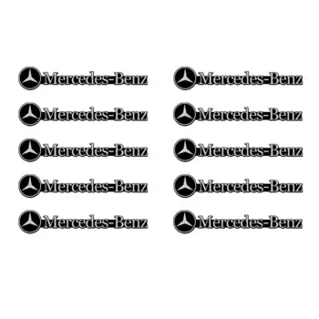 10 шт. 3D алюминиевый значок, эмблема, наклейка, автомобильное аудио, украшение для Mercedes Benz AMG W204 W205 W206 W211 W212 W213 W203 W210 W176 GLA