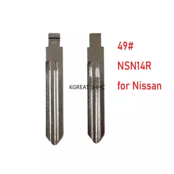 10 шт. 49 # KD металлический пустой необработанный флип NSN14R KD полотно дистанционного ключа для Nissan дистанционный ключ № 49 для Xhorse VVDI KD пульт дистанционного управления