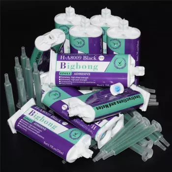 10 шт., 50 мл, черные клеи AB из эпоксидной смолы, структурный клей 1:1, 20 шт., статическое смесительное сопло для 50 мл, пистолет для герметизации, клеевой пистолет 1:1