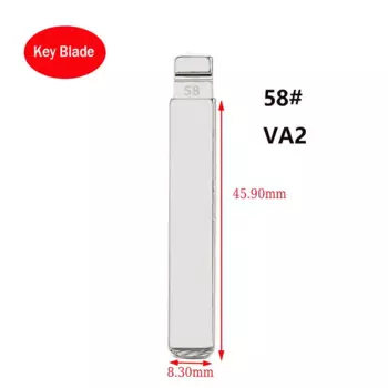 10 шт. 58 # VA2 KD Лезвие дистанционного ключа для Peugeot Citroen Renault для Keydiy Xhorse VVDI JMD Металлический необрезанный пустой откидной пустой дистанционный ключ