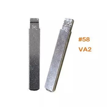 10 шт. 58 # VA2 металлическая НЕОБРАБОТАННАЯ заглушка для Peugeot Citroen Renault для Keydiy KD Xhorse VVDI JMD полотно дистанционного ключа