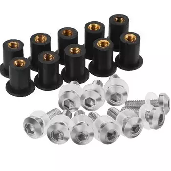 10 шт., 5 мм, болт для лобового стекла мотоцикла, комплект крепежных винтов для лобового стекла для YAMAHA YZFR1 YZF-R1 1999 2000 2001 2002 2003 YZF R1
