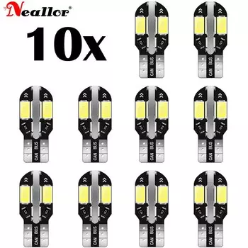 10 шт. 5W5 T10 Led Canbus лампочка для салона автомобиля Canbus для автомобильных ламп, купольсветильник свет, Автомобильный Клин, боковой номерной знак, светодиодная лампа, диодный сигнал